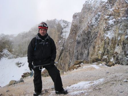 En el crater del volcan